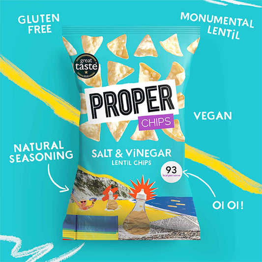 chips Salt & Vinegar Lentil Chips 85g by PROPER