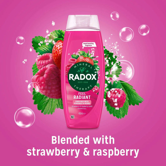 Strawberry Feel Radiant Shower Gel Body Wash 450ml by RADOX