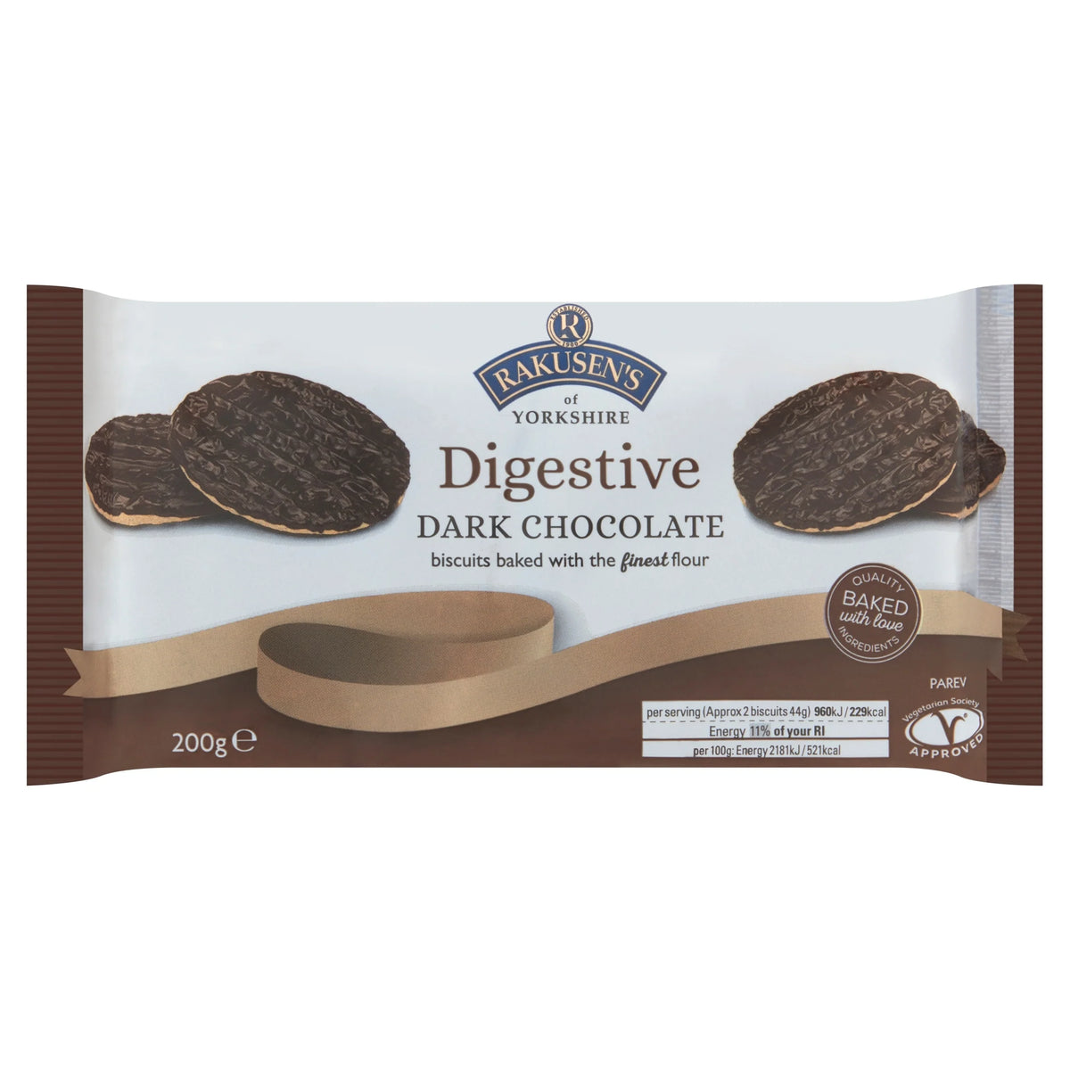 Rakusen's Digestive Biscuits - Dark Chocolate by RAKUSENS