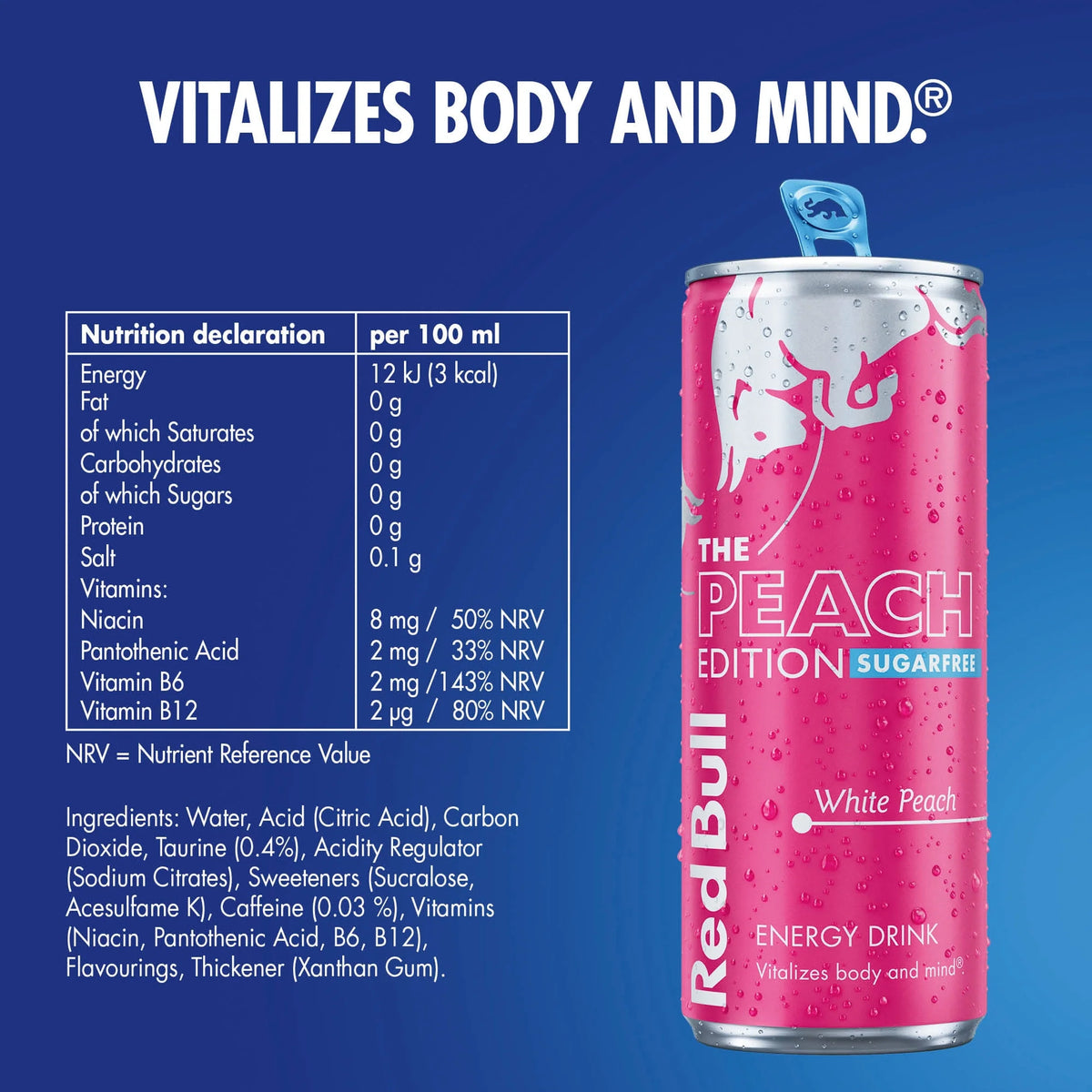 Sugar Free Summer White Peach by Red Bull
