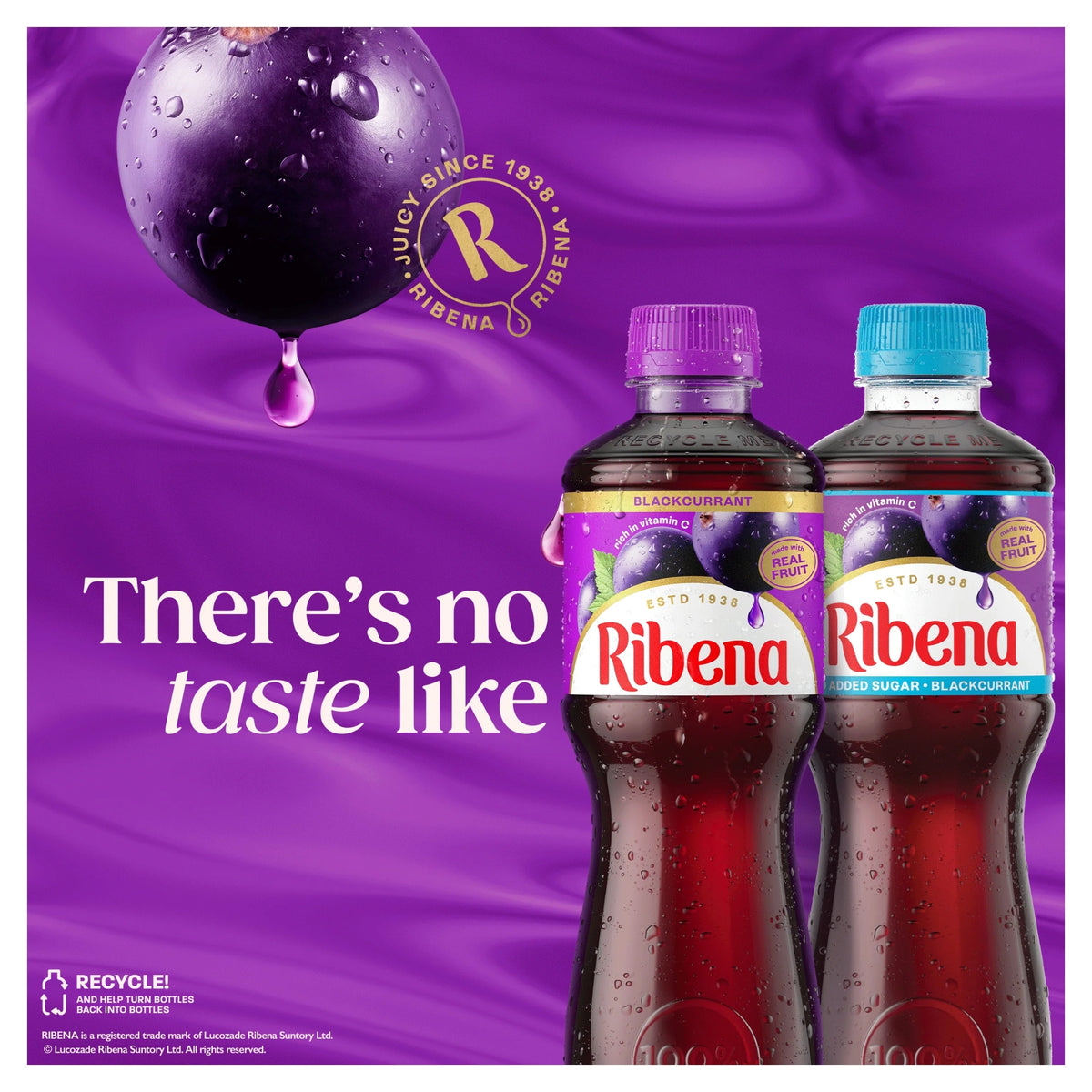 Blackcurrant Juice Drink No Added by RIBENA