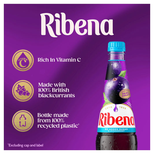 Blackcurrant Squash No Added Sugar 1.5l by RIBENA