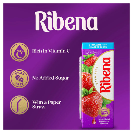 Strawberry Juice Drink Cartons No by RIBENA