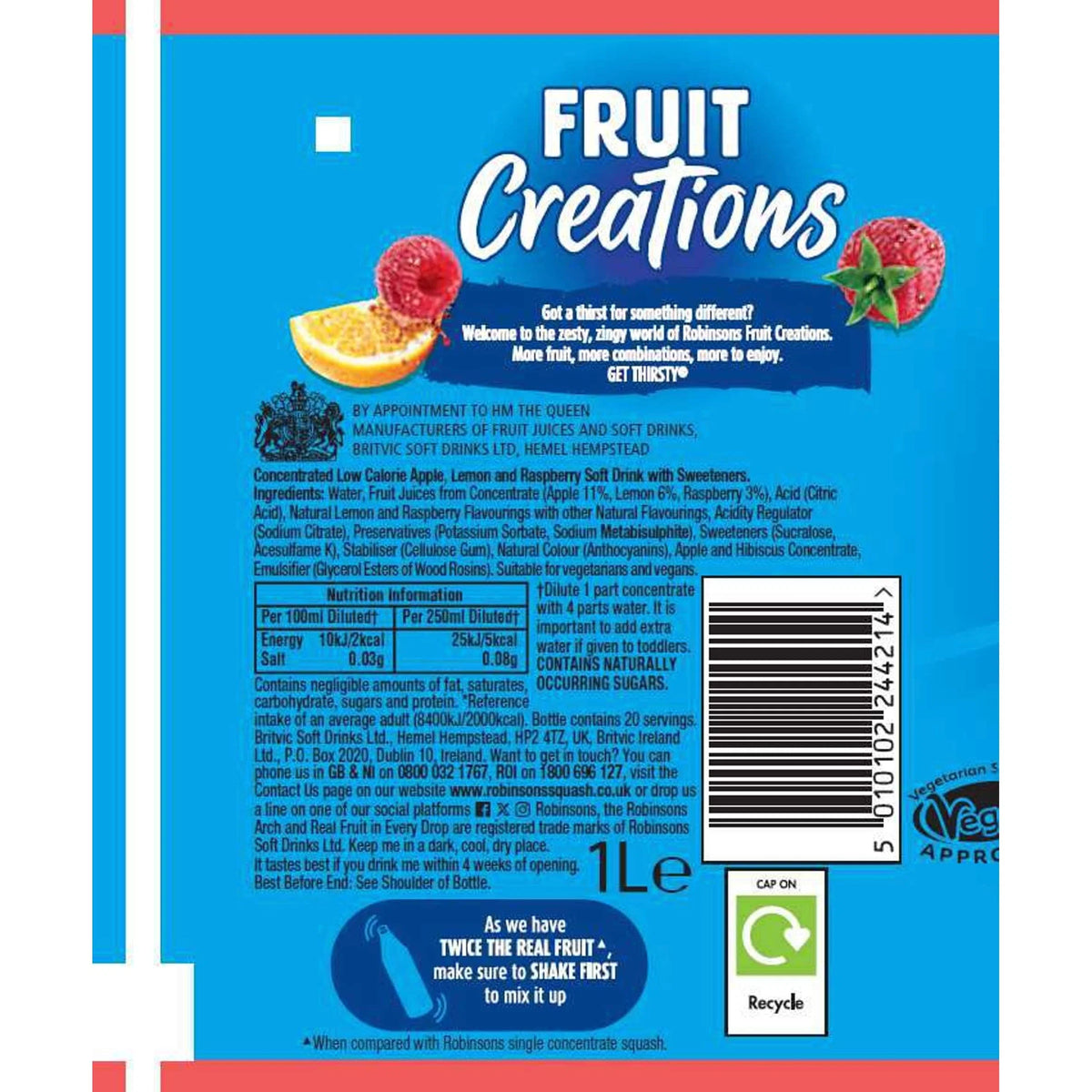 Fruit Creations Squash - Lemon & by ROBINSONS