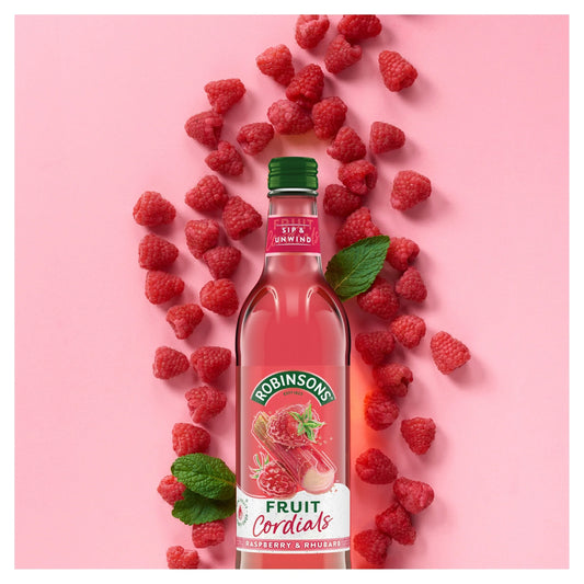 Raspberry, Rhubarb & Orange Blossom Fruit Cordial 500ml by ROBINSONS
