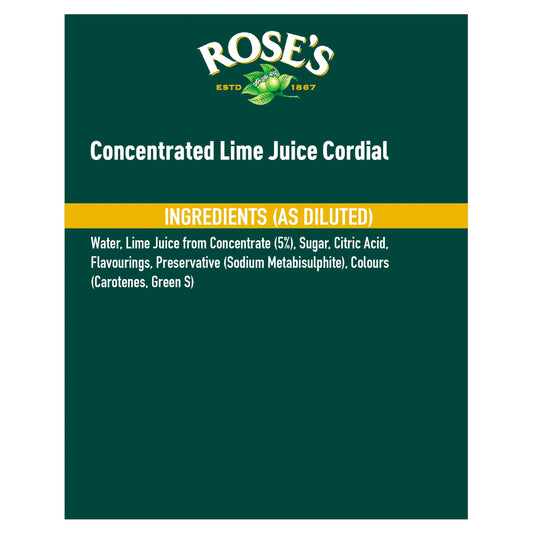Roses Lime Juice Cordial 1l by Rose's