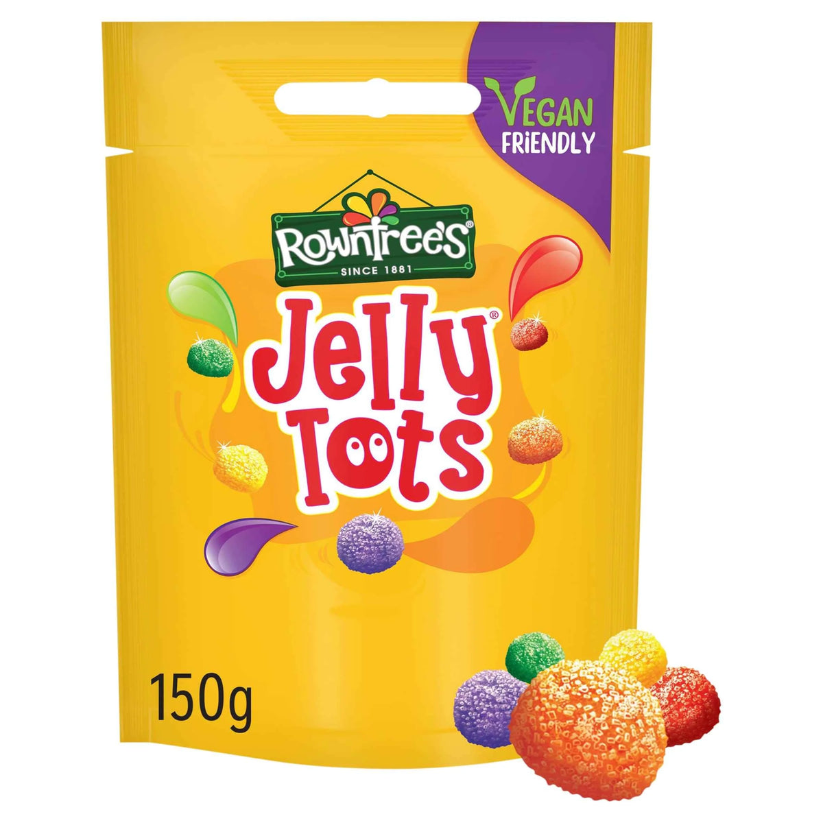 Rowntree's Jelly Tots Sweets Sharing Bag 150g by ROWNTREES
