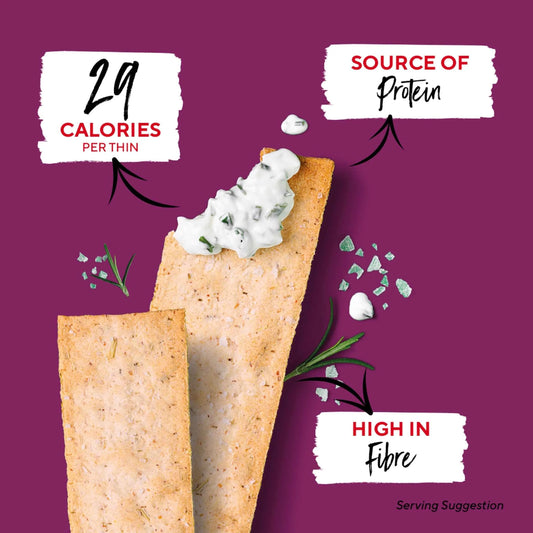 Thins Flatbreads - Rosemary & Sea Salt 125g by RYVITA