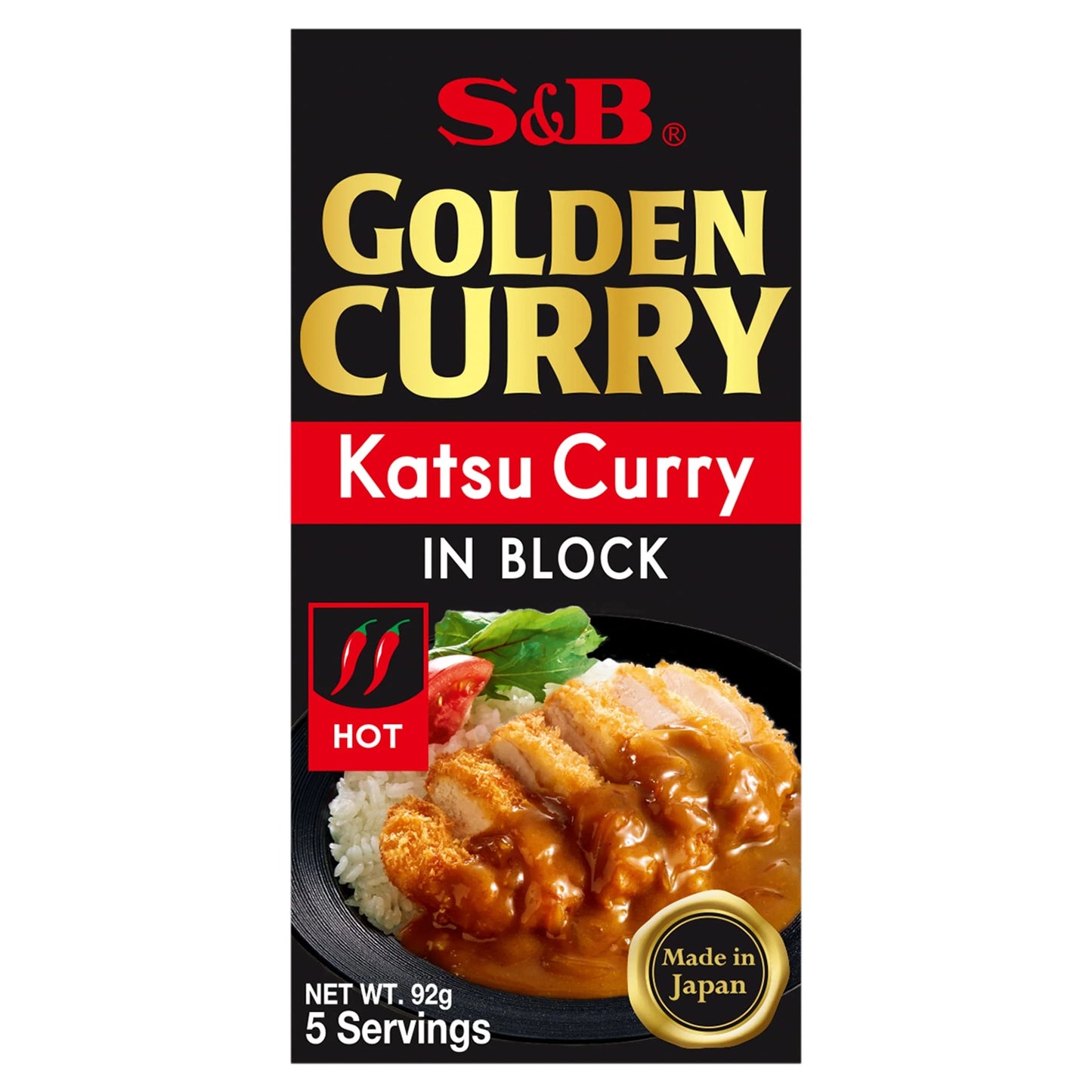 Japanese Golden Curry Mix In Block Hot 92g by S&B