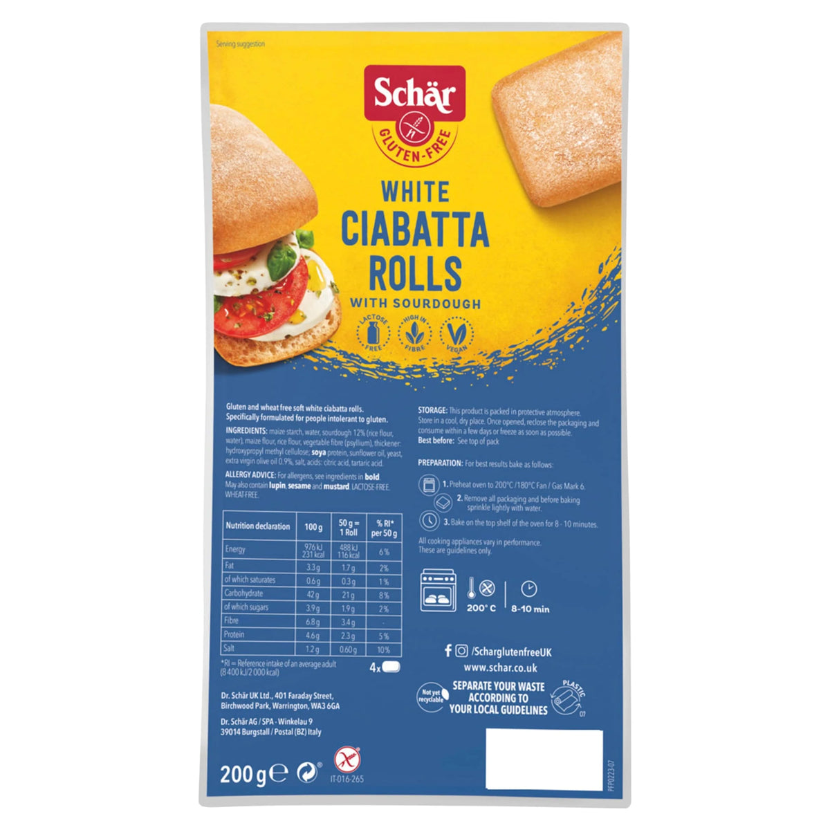 Schar Every Day Gluten-free Soft Rolls - by DIETARY SPECIALS