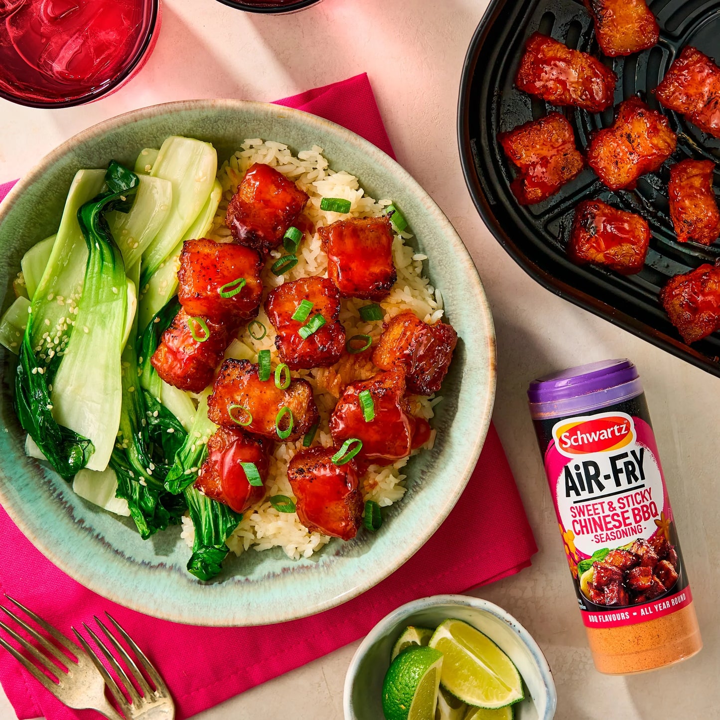 Air Fry Sweet & Sticky Chinese Bbq by Schwartz