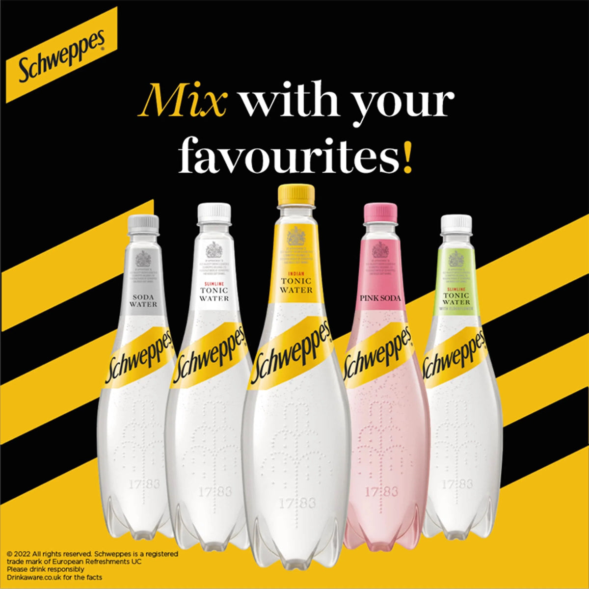 Slimline Elderflower Tonic Water 1l by SCHWEPPES