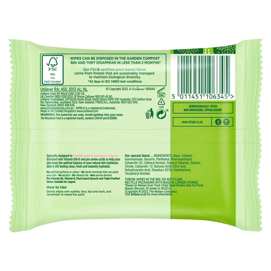 Kind To Skin Cleansing Face Wipes 7 by SIMPLE