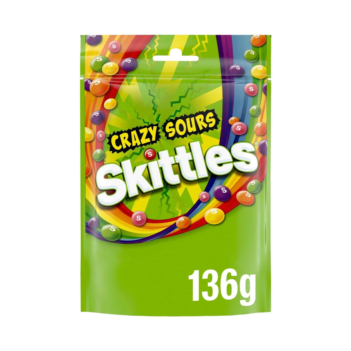 Crazy Sour Fruit Sweets 136g by SKITTLES