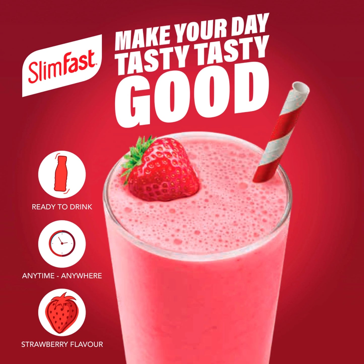 Strawberry 30g Protein Shake Multipack - 4 X325ml by SLIMFAST