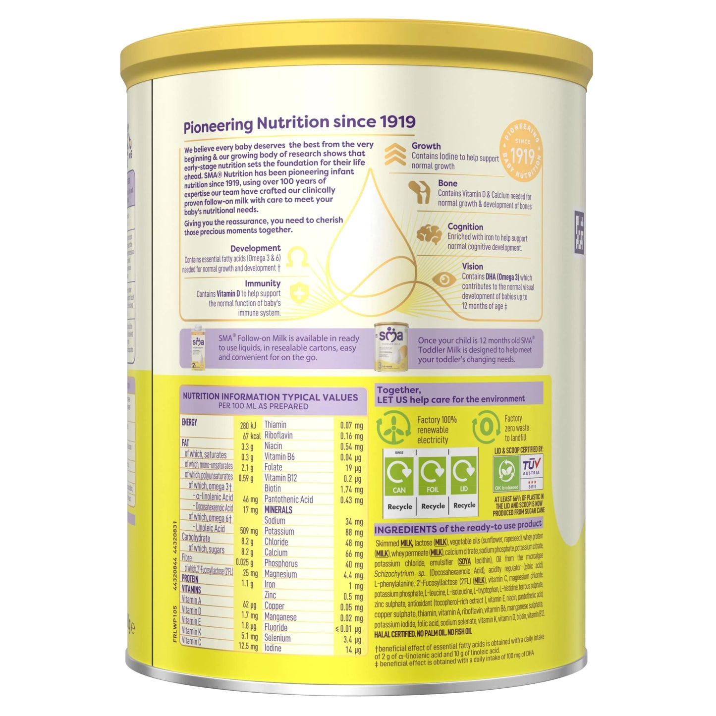 Follow-on Baby Milk Powder Formula 6-12 by SMA
