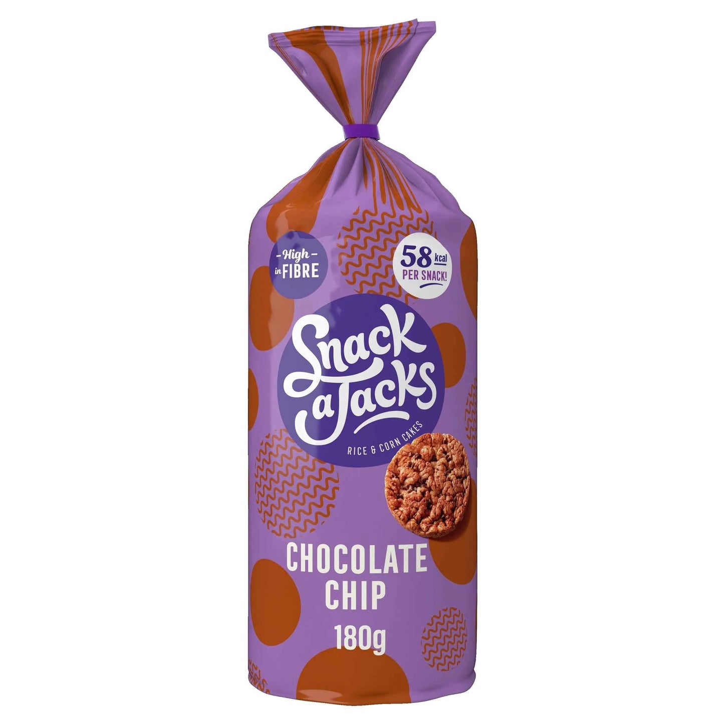 Snack A Jacks Chocolate Chip Jumbo Rice Cakes 180g by SNACK-A-JACKS
