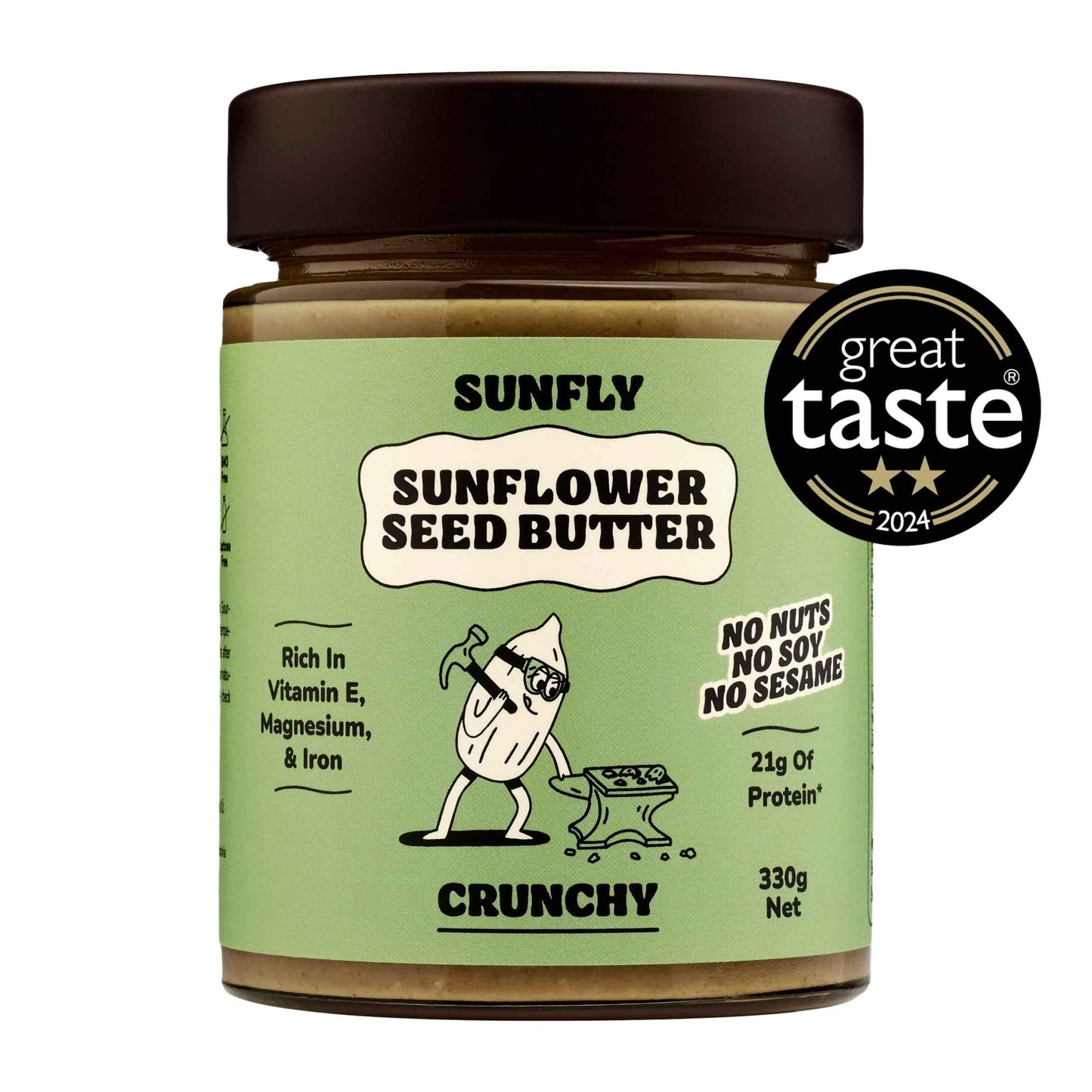 Sunflower Seed Butter Crunchy 330g by SUNFLY