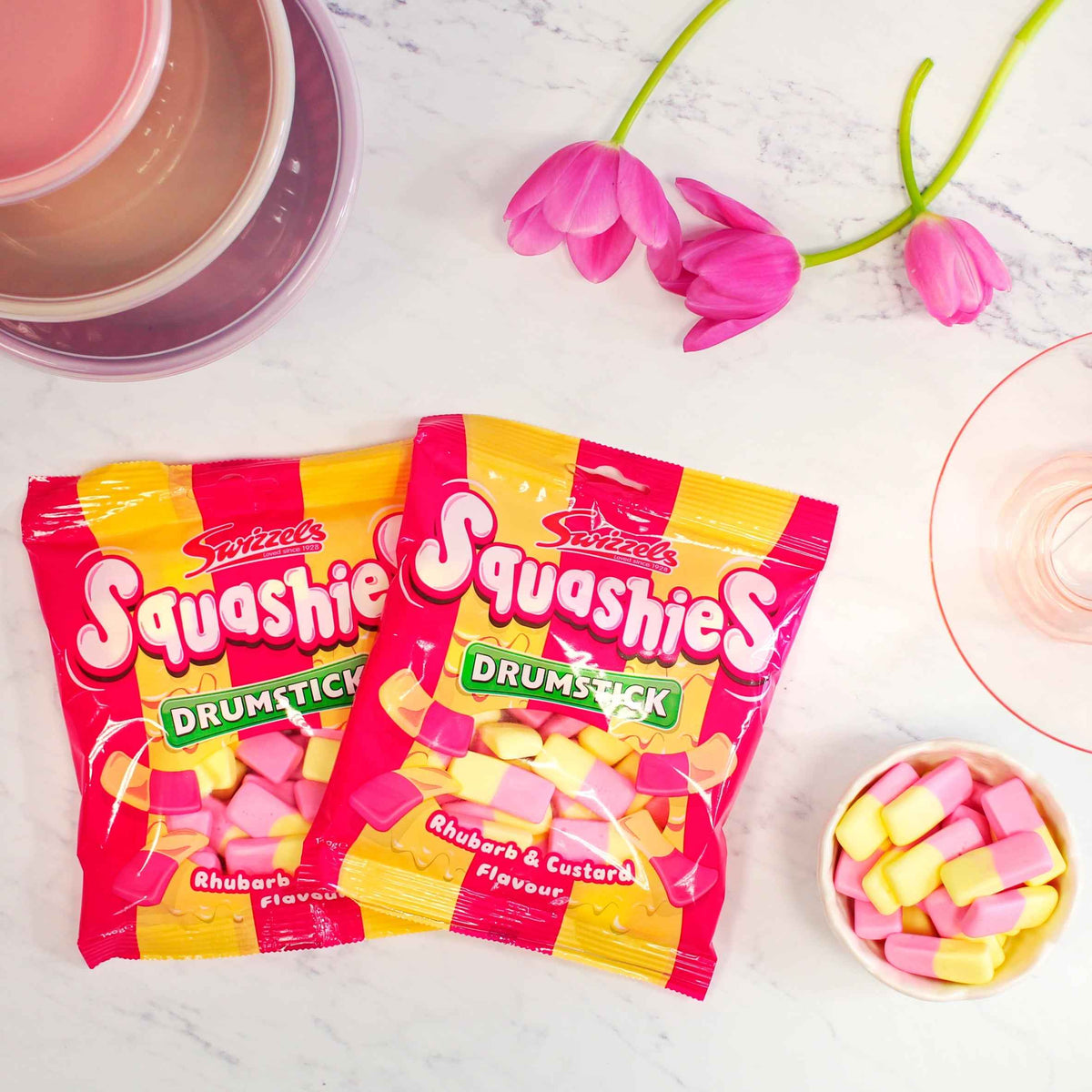 Drumstick Squashies Rhubarb & by Swizzels