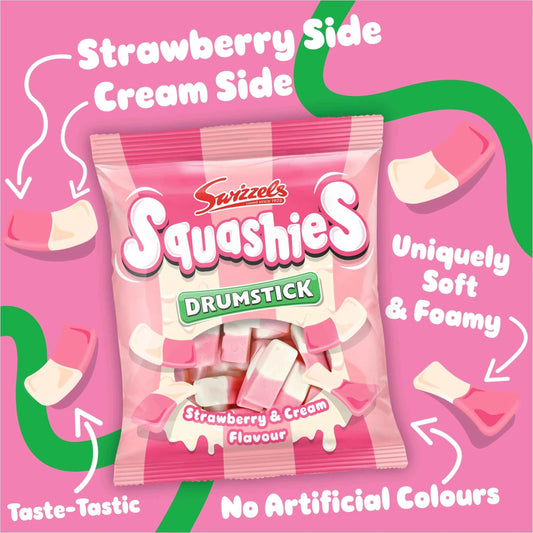 Drumstick Squashies - Strawberry & by Swizzels