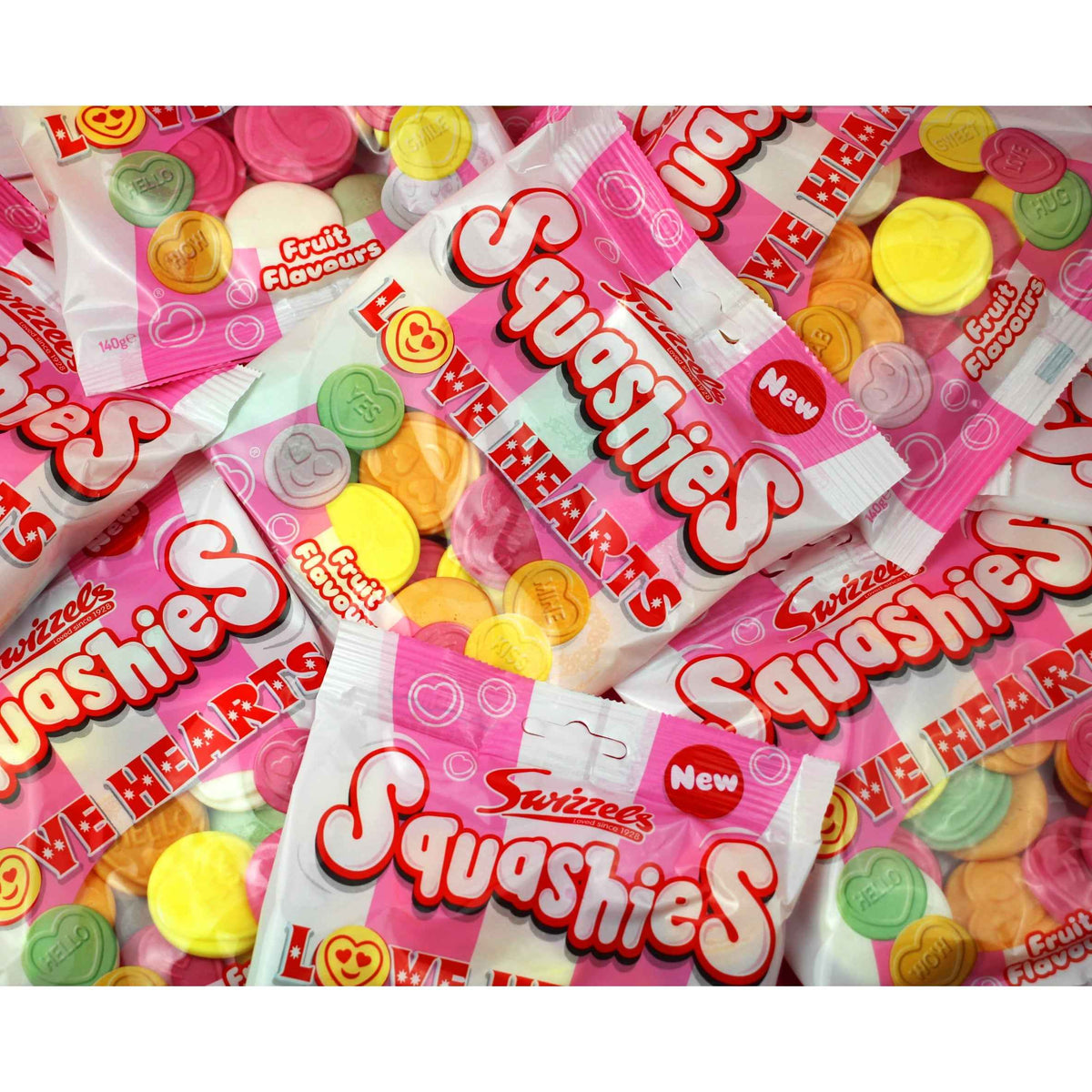 Squashies Love Hearts 140g by Swizzels