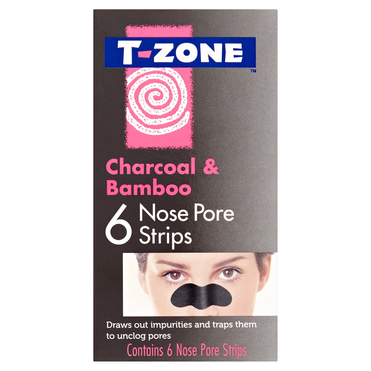 Charcoal & Bamboo Nose Pore Strips 6s by T-ZONE