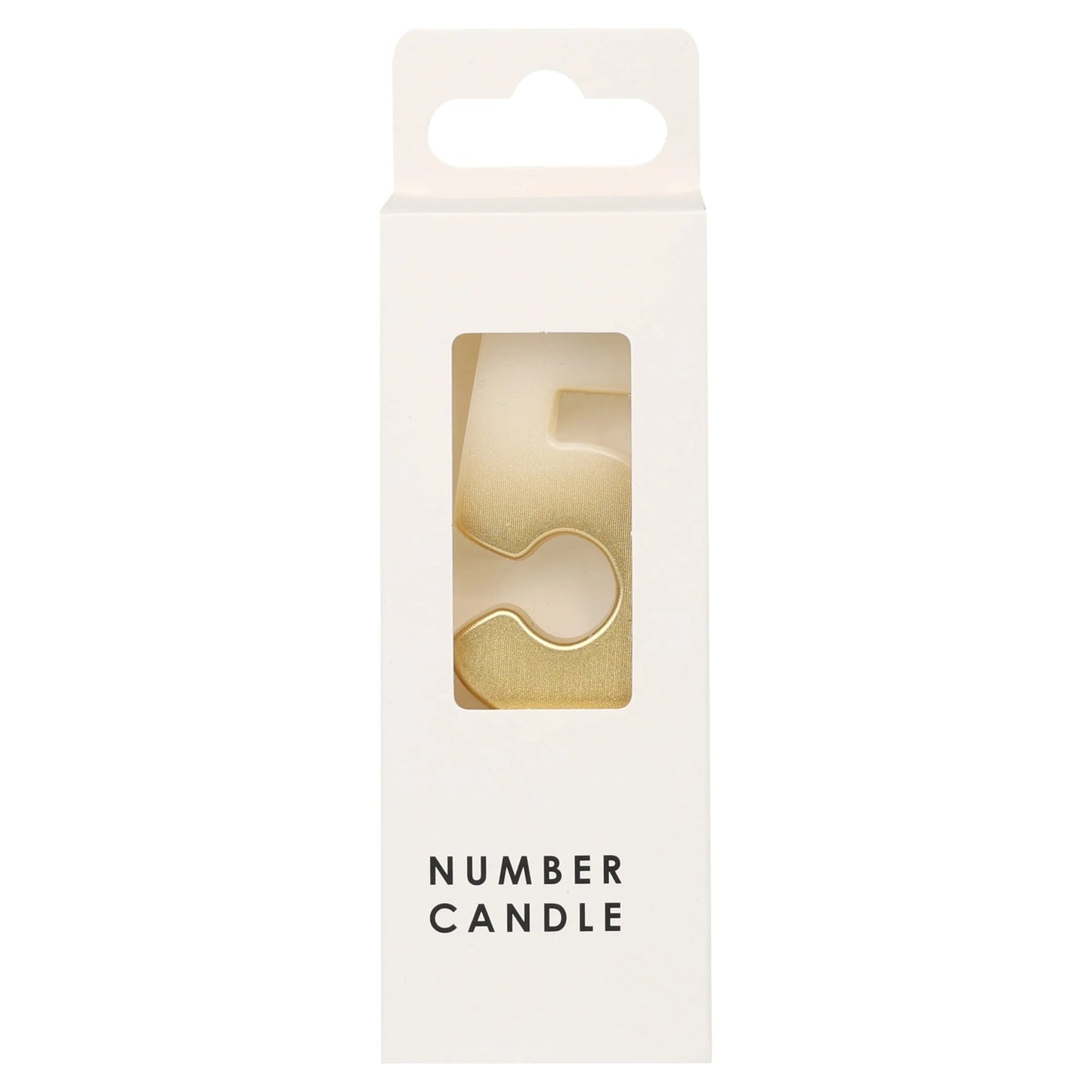 Gold Numerical Candle No.5 - Gold by Table Fun