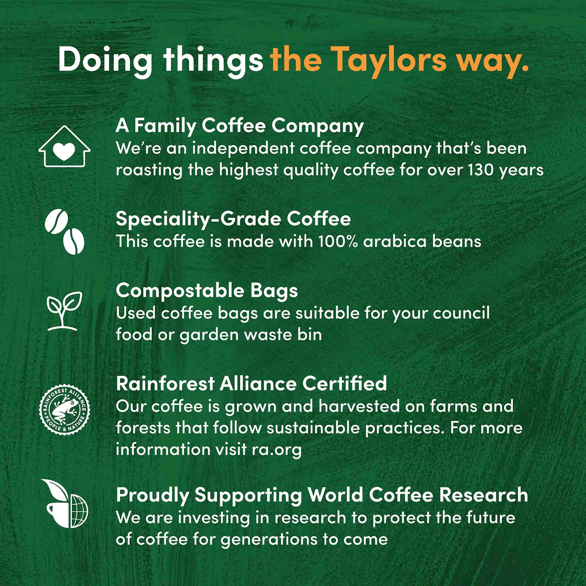 Taylors Flying Start Coffee Bags 10s 75g by TAYLORS OF HARROGATE