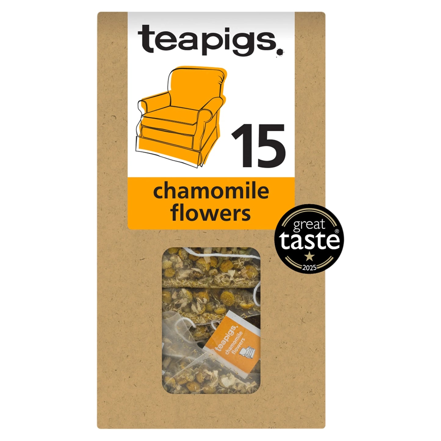 Teapigs Chamomile Flowers Tea Bags 15 Pack by teapigs.