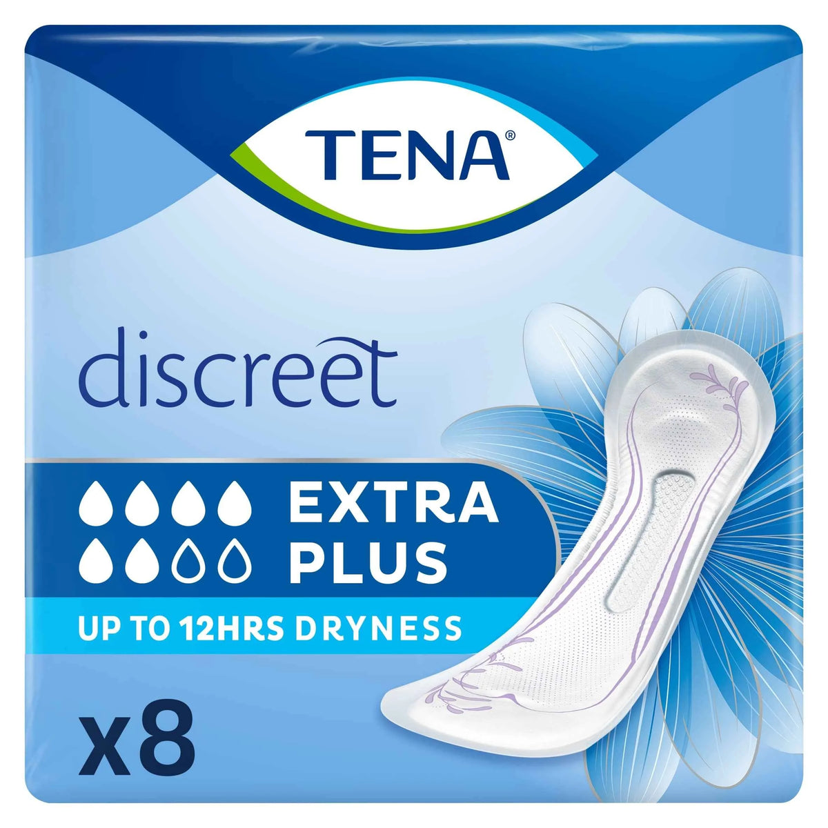 Extra Plus Incontinence Pads 8 Pack by TENA