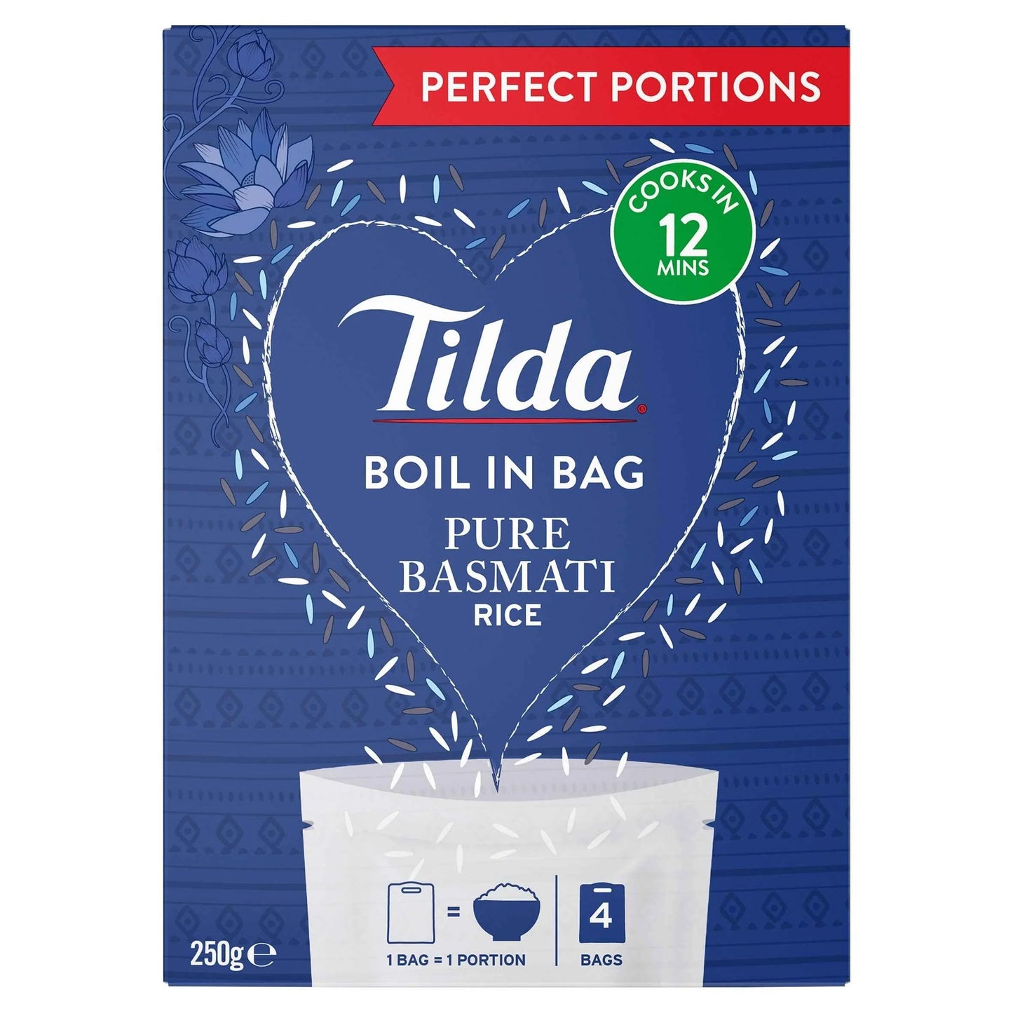 Boil In Bag Basmati Rice 4 X 62.5g by Tilda
