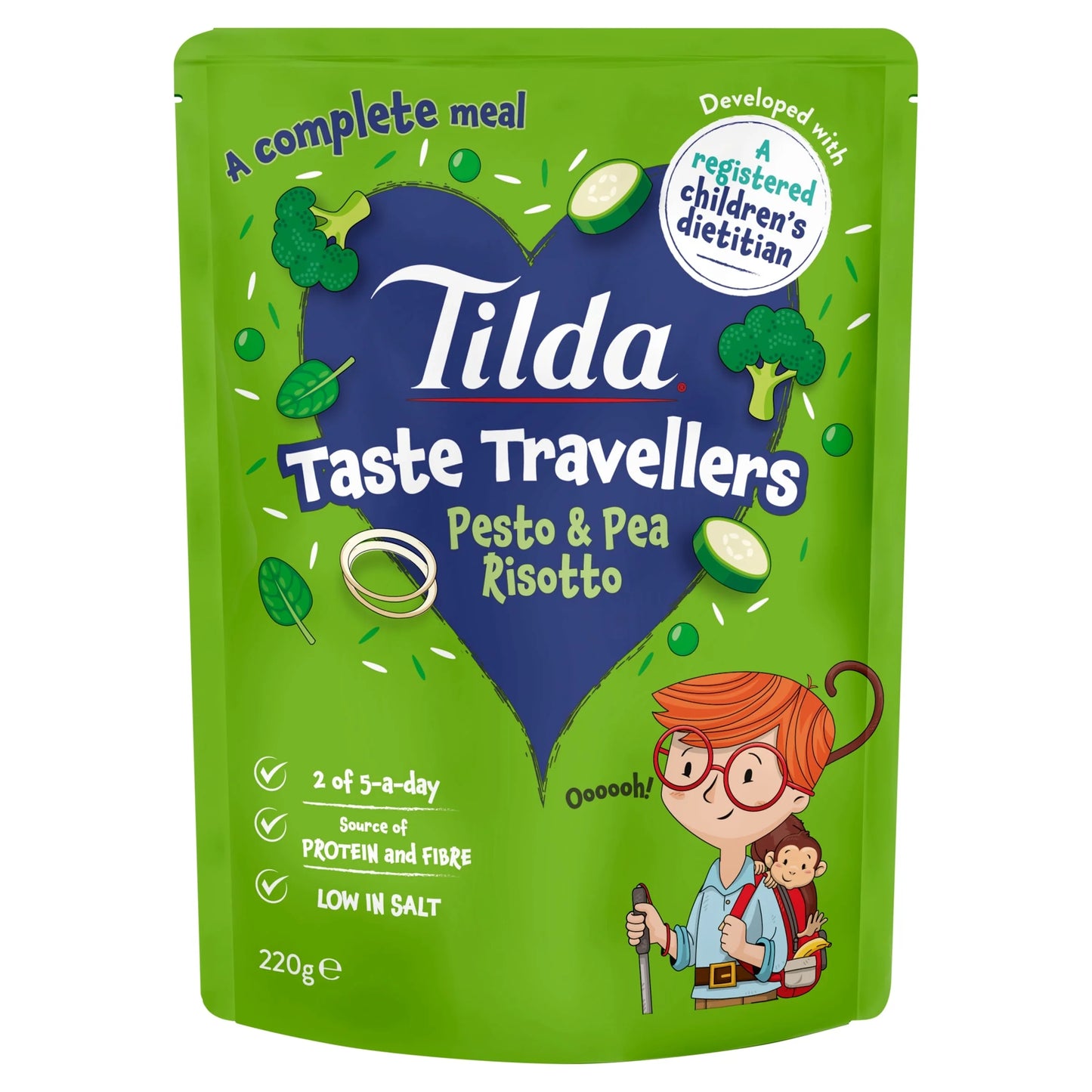 Kids Taste Travellers Pesto And Pea Risotto 220g by Tilda