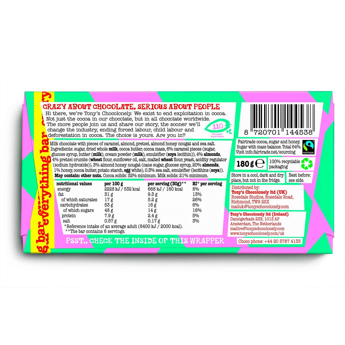 Chocolonely Everything Bar 180g by TONY'S