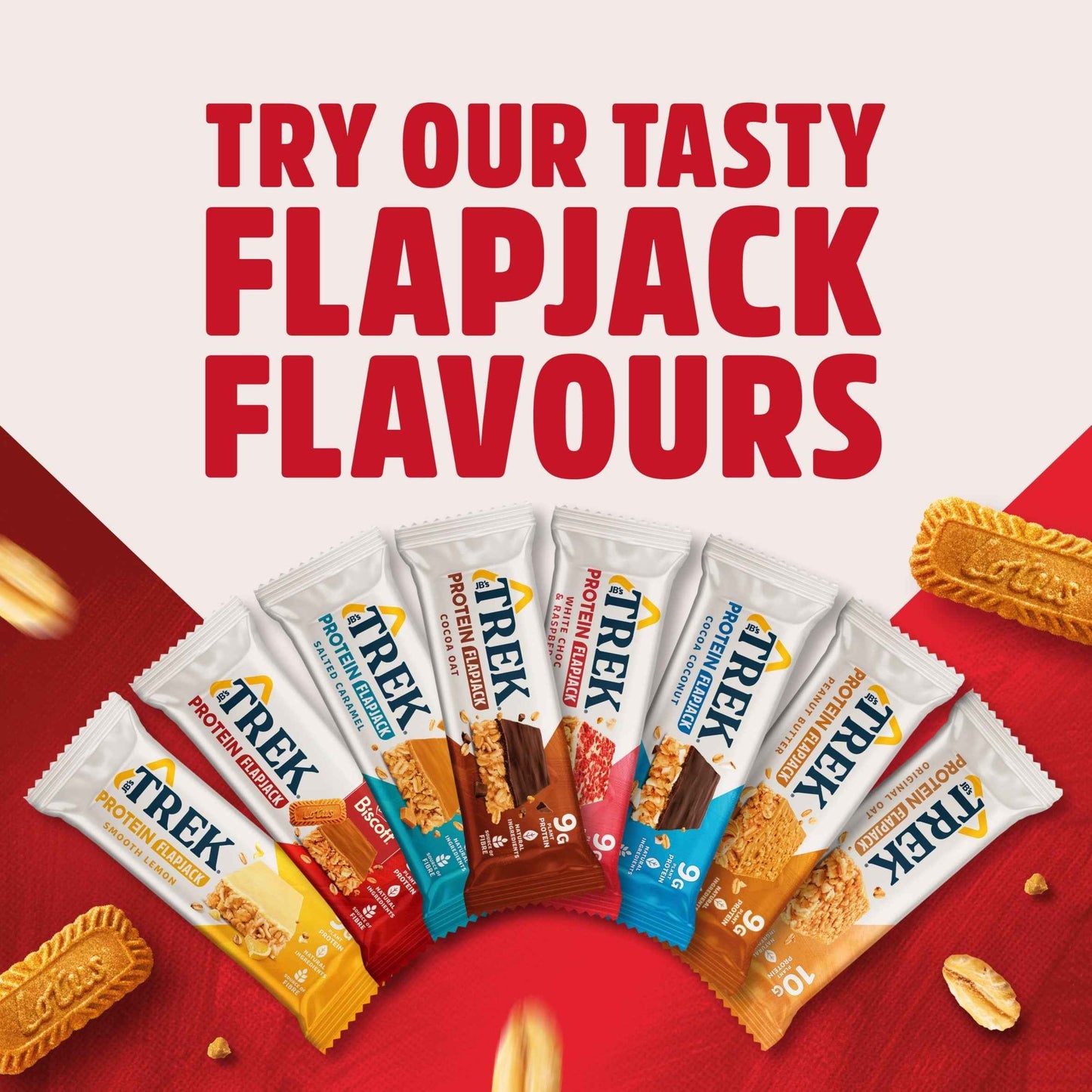 Protein Flapjacks With Lotus Biscoff by TREK