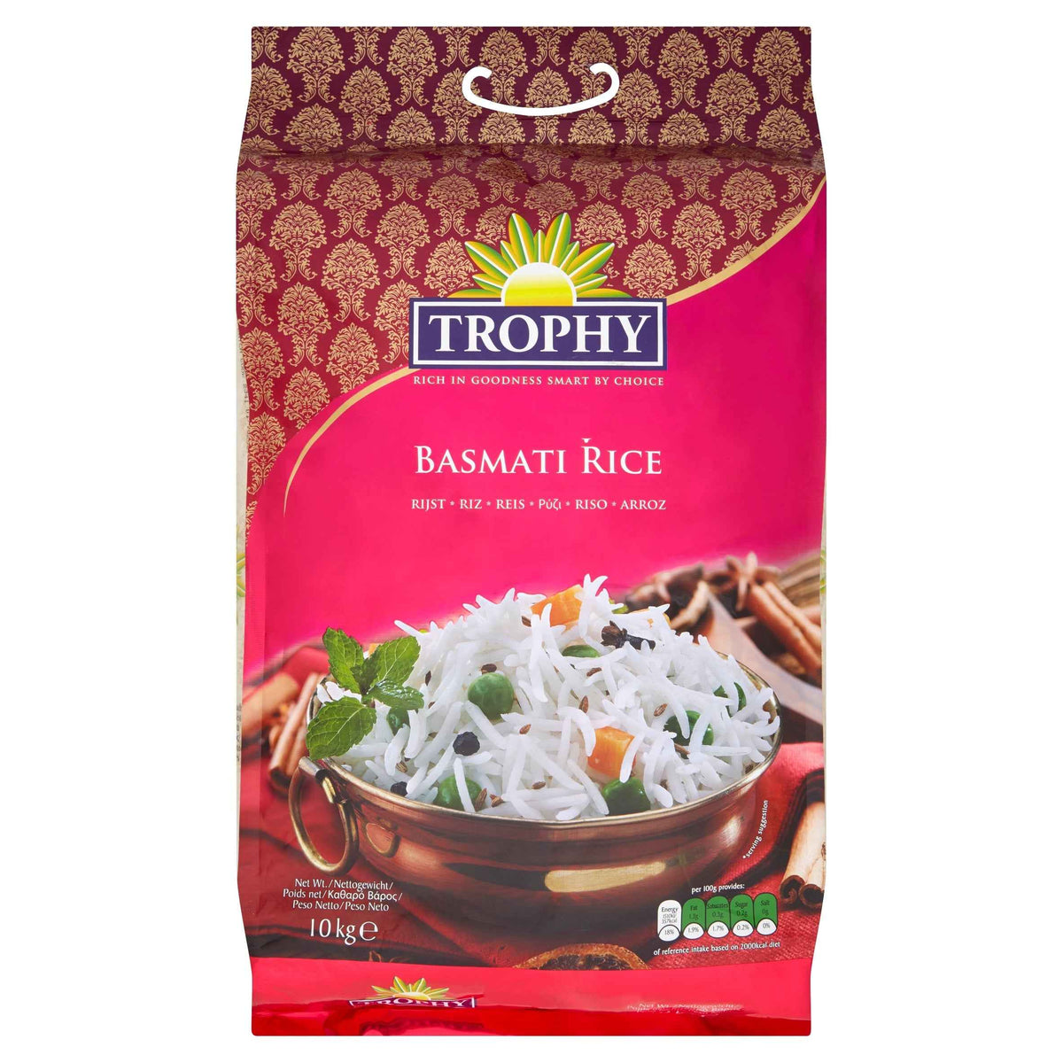 Basmati Rice 10kg by TROPHY