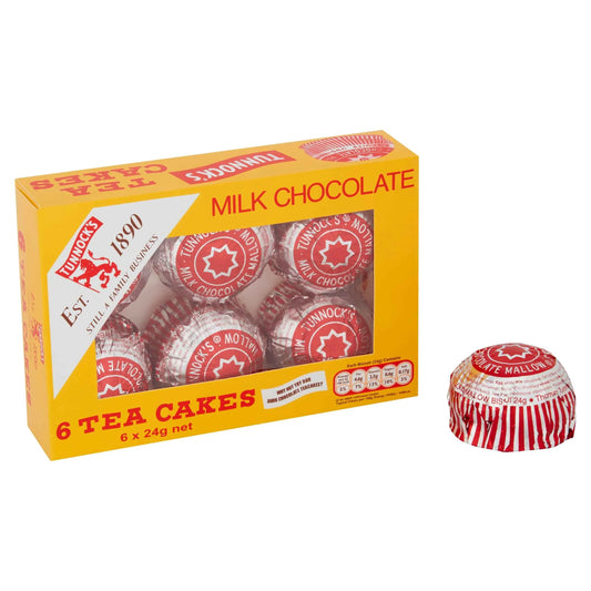 Milk Chocolate Tea Cakes 6 X 24g by TUNNOCK'S