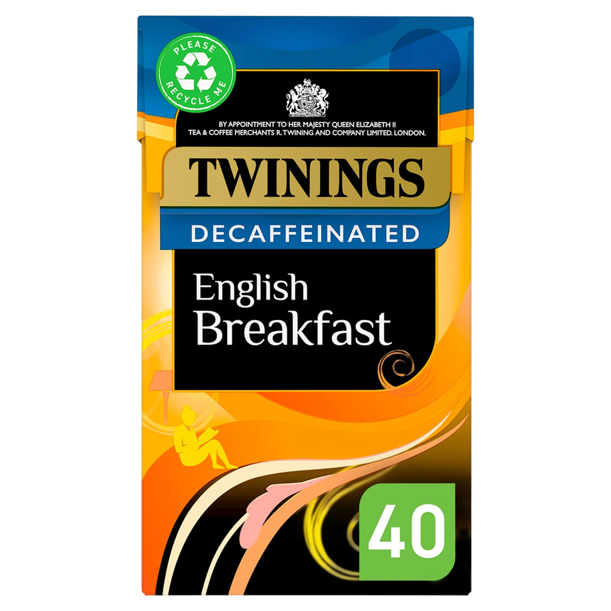English Breakfast Decaffeinated 40 Tea Bags 109g by TWININGS