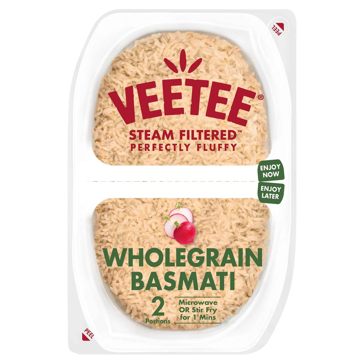 Wholegrain Basmati Rice Pots 2x130g by VEETEE