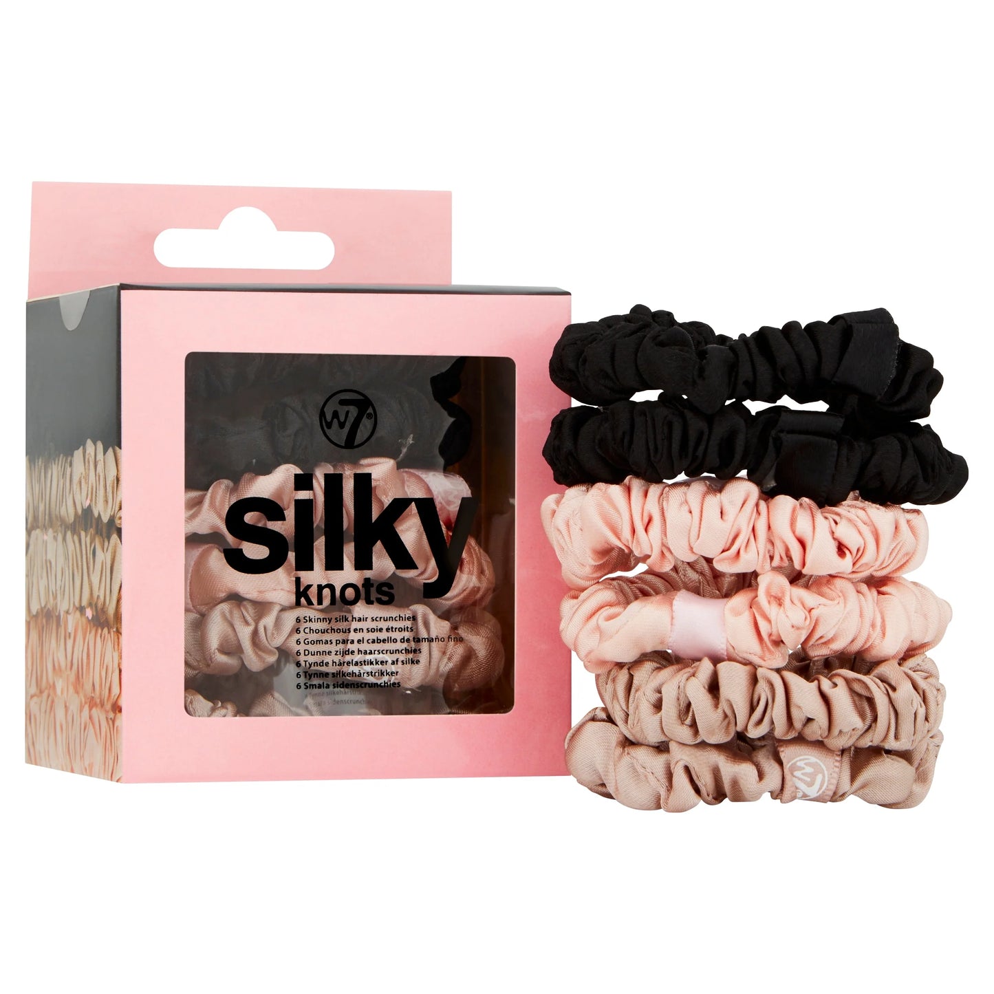 Silky Knots Skinny Silk Hair Scrunchies 6 by W7