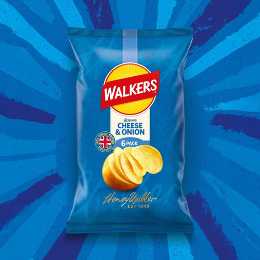 Cheese & Onion Multipack Crisps 6x25g by WALKERS