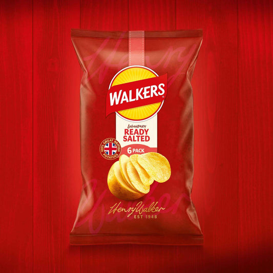 Ready Salted Crisps Multipack 6x25g by WALKERS