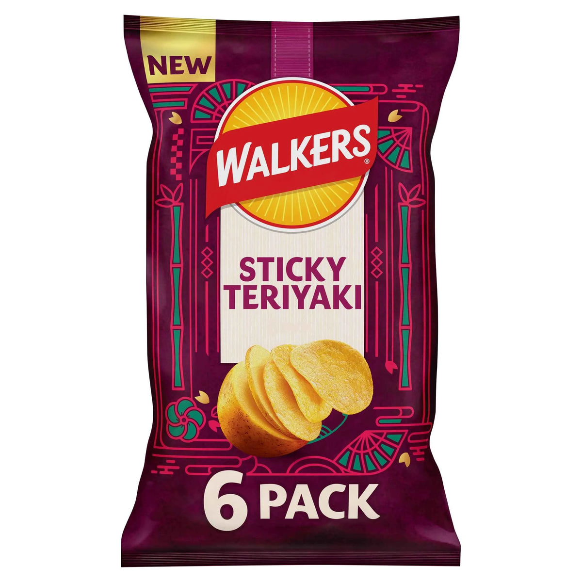 Sticky Teriyaki Multipack Crisps 6 X by WALKERS