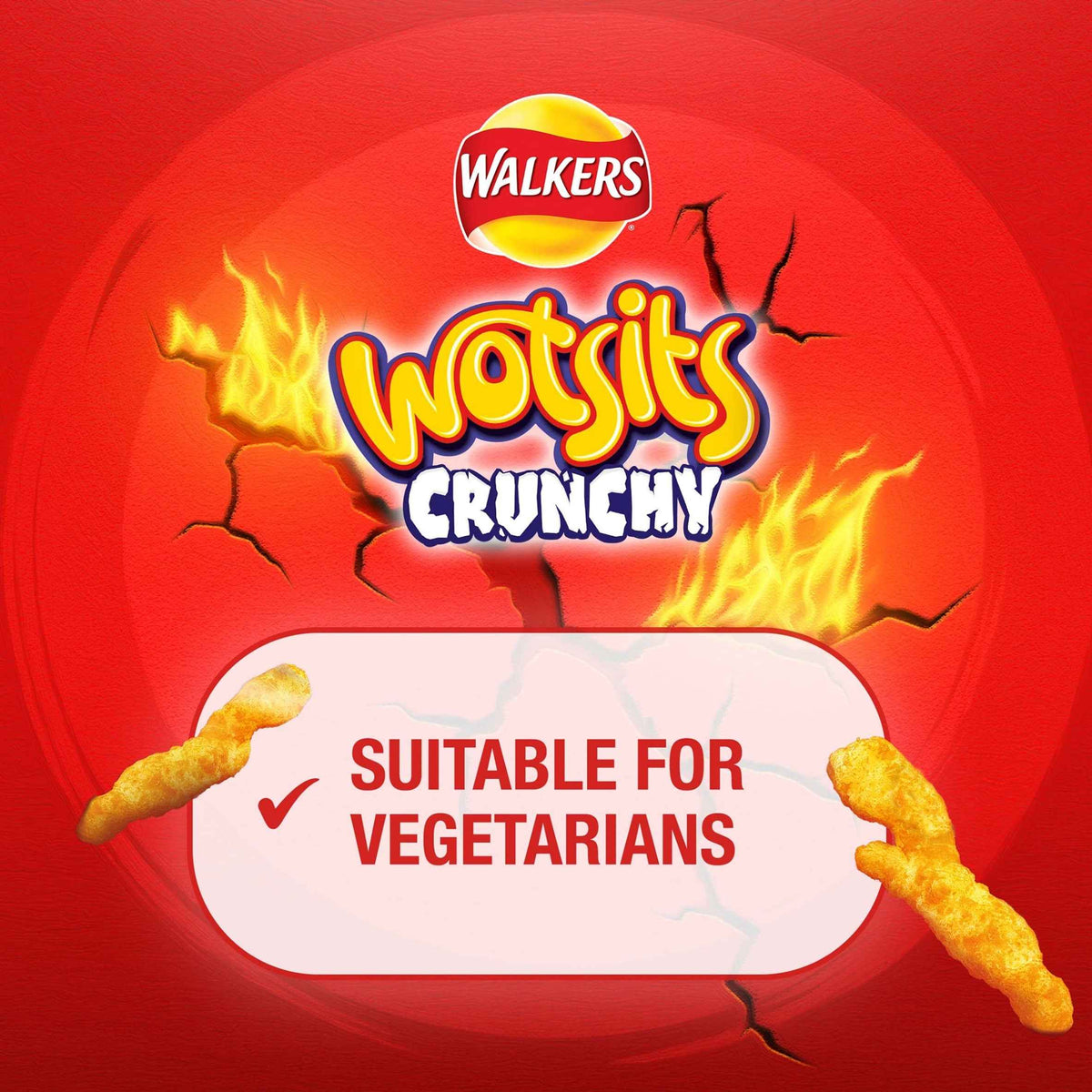 Wotsits Crunchy Flamin' Hot Sharing Bag Crisps 140g by WALKERS