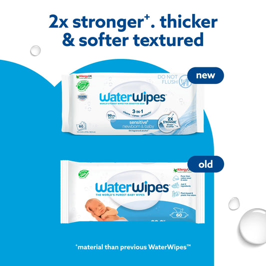 Biodegradable Baby Wipes 60 Pack by WaterWipes
