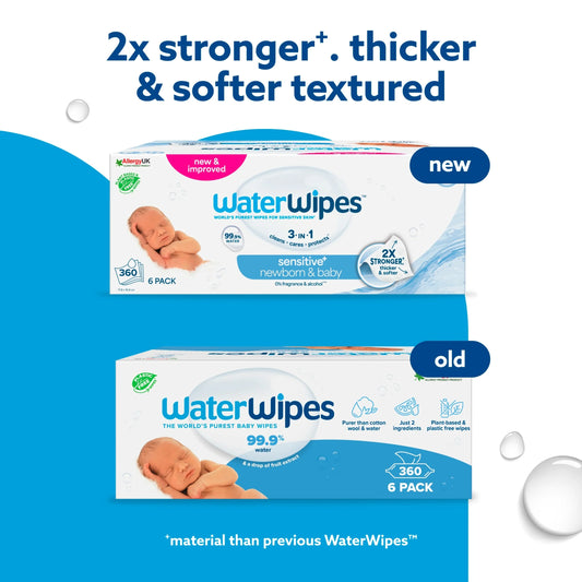 Sensitive Biodegradable Baby Wipes by WaterWipes
