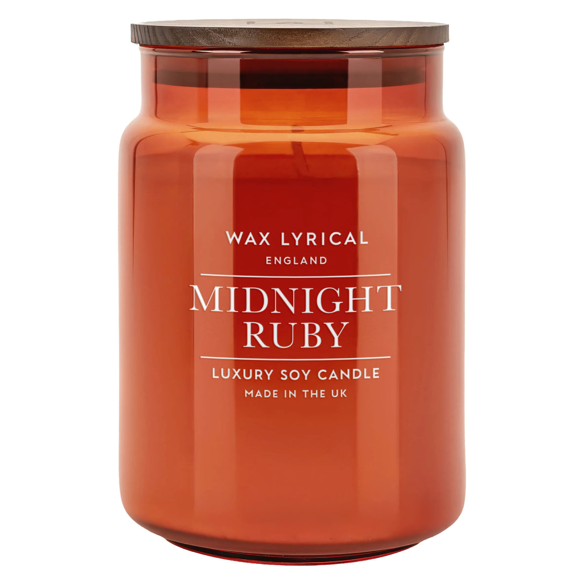 Wax Lyrical Midnight Ruby Large Jar 475g by WAX LYRICAL LTD at The British Vault