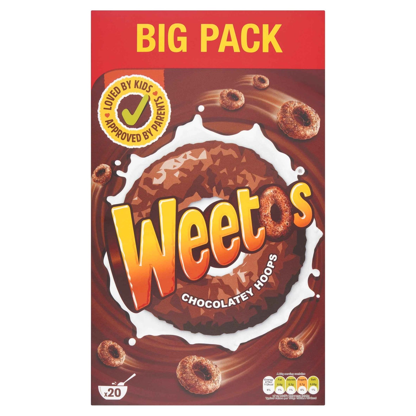 Chocolatey Hoops Cereal 600g by Weetos