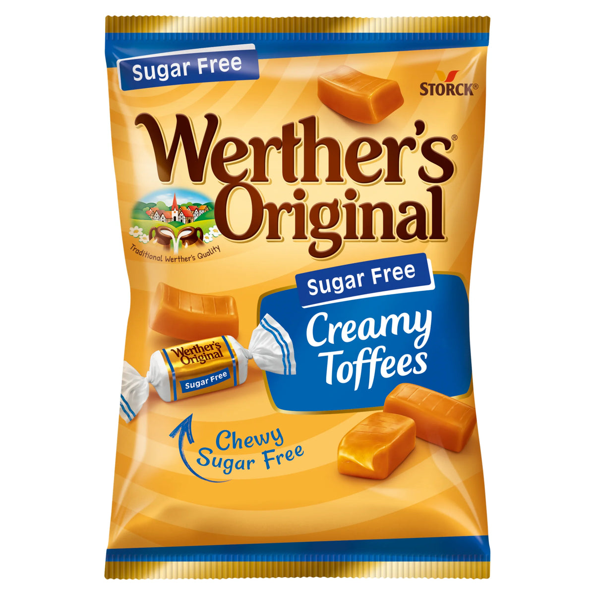 Sugar Free Toffee 80g by WERTHERS at The British Vault