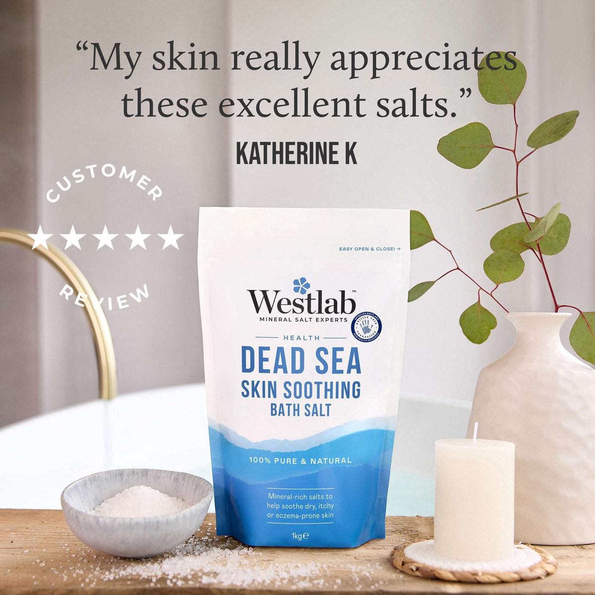 Dead Sea Bath Salt 1kg by WESTLAB