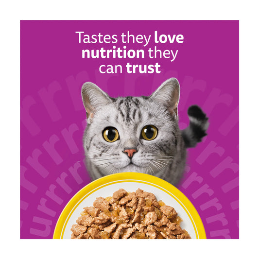 1+ Wet Cat Food Pouches Variety Pack In Gravy And Jelly 12 by whiskas at The British Vault